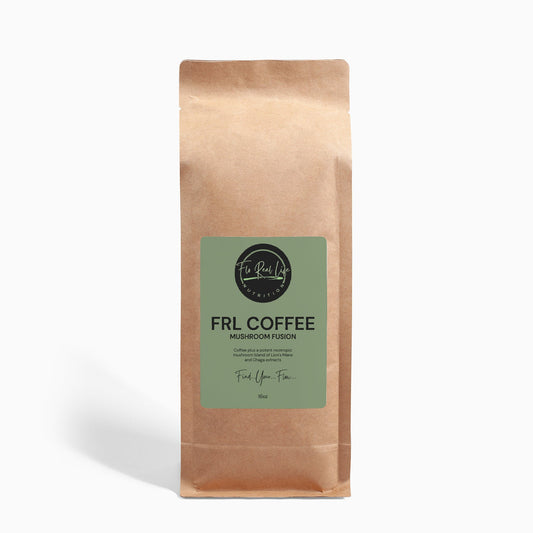 FRL Coffee - Mushroom Fusion: Lion’s Mane & Chaga 16oz - Flo Real Life Nutrition