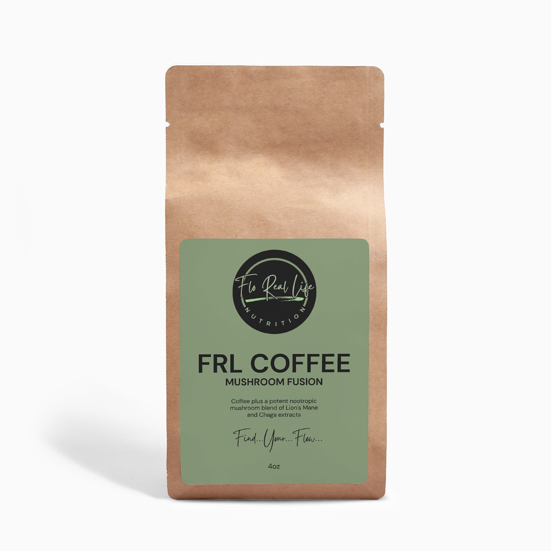 FRL Coffee - Mushroom Fusion: Lion’s Mane & Chaga 4oz - Flo Real Life Nutrition