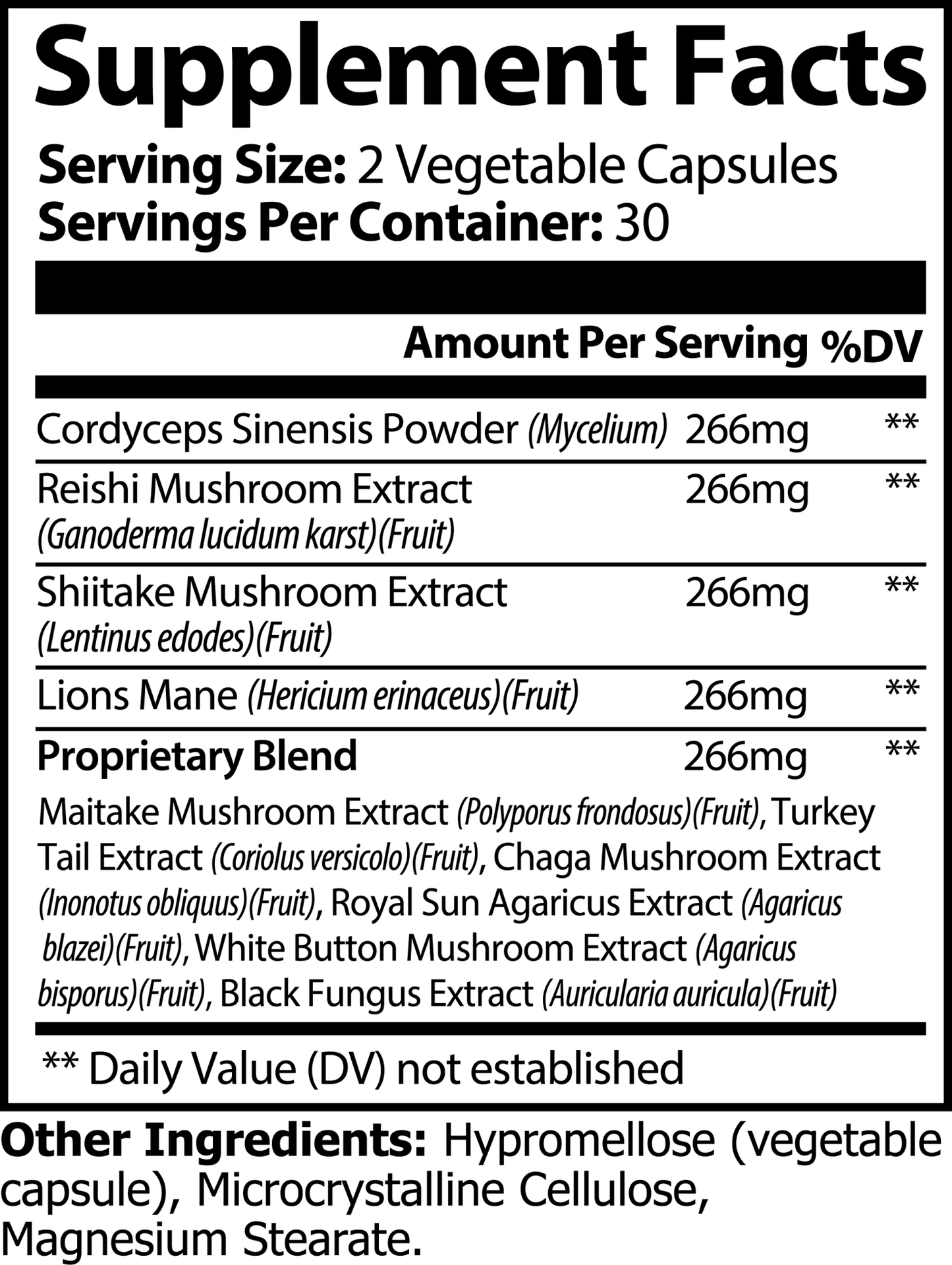 Mushroom Complex 10 X - Flo Real Life Nutrition