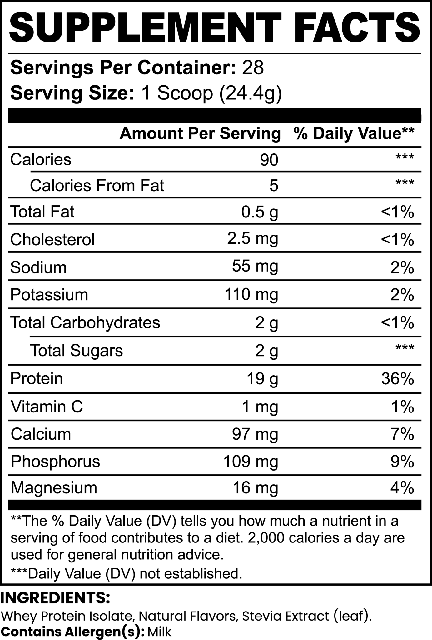 P3 100% Whey Protein Isolate (Vanilla) - Flo Real Life Nutrition