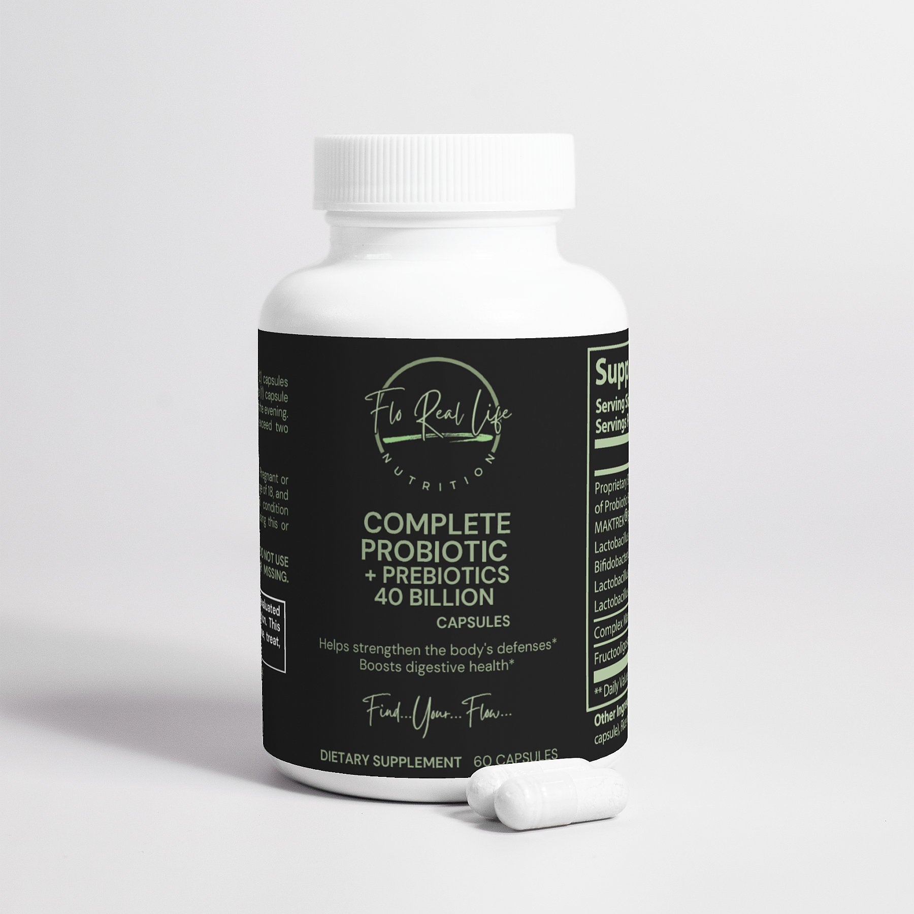 Probiotic 40 Billion with Prebiotics - Flo Real Life Nutrition