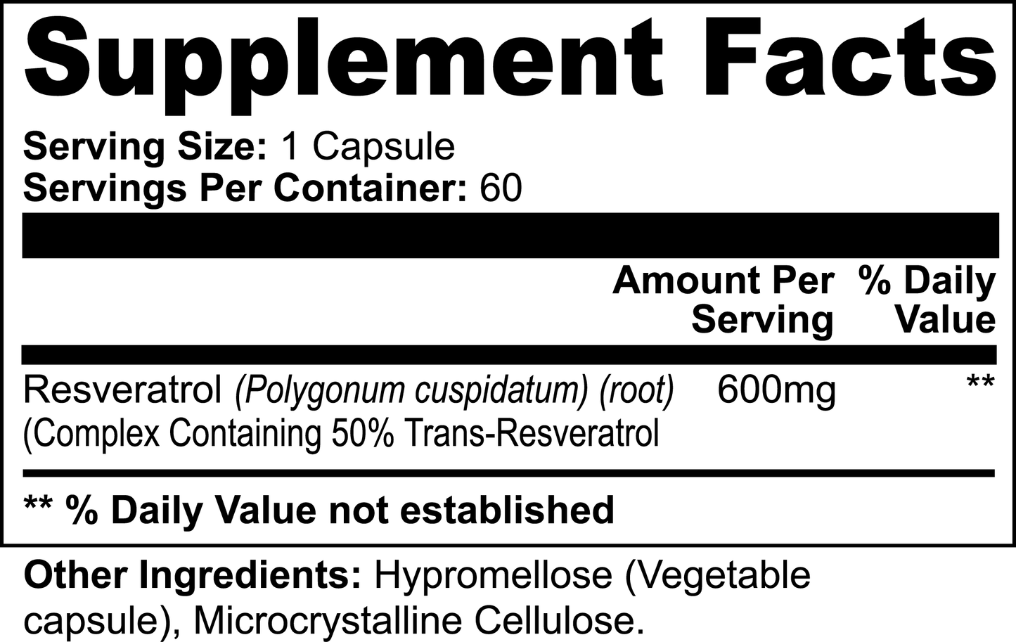 Resveratrol 50% 600mg - Flo Real Life Nutrition